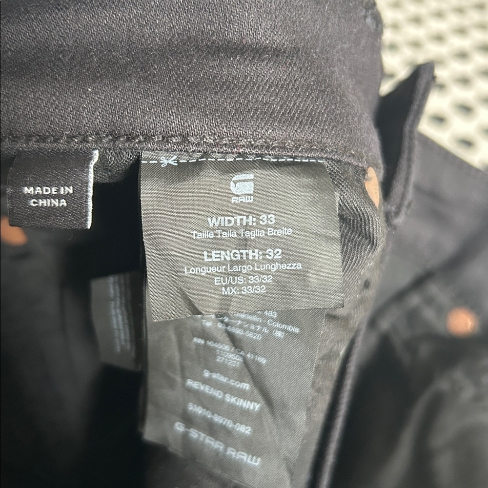 G Star Raw 5620 3D REVEND Skinny Jeans | Men’s Sz 33 | black | Like New - Picture 7 of 8